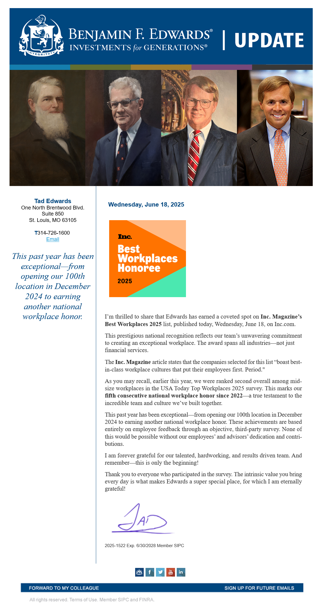 Tad's Update June 2025