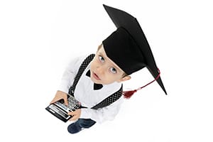 boy holding calculator